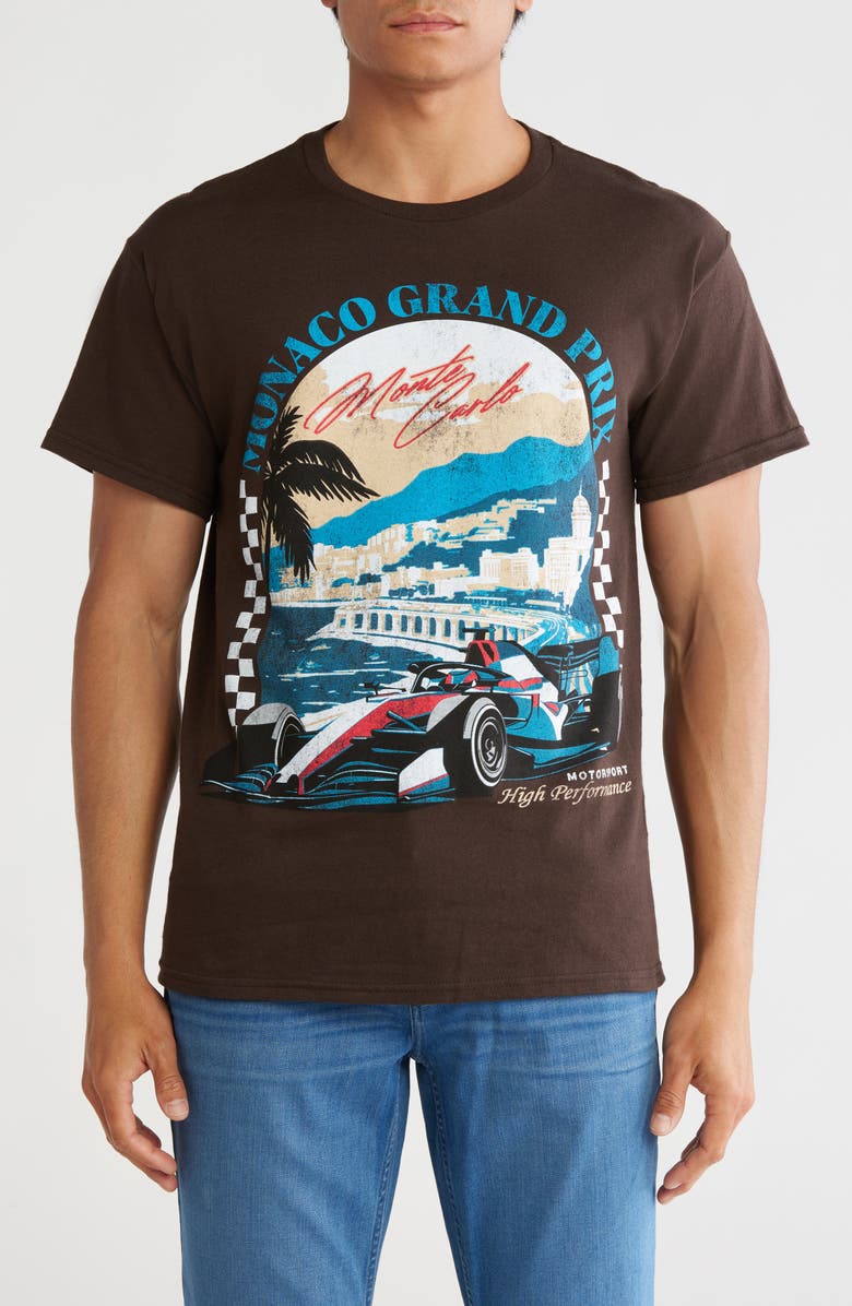 ALPHA COLLECTIVE Monaco Racing Cotton Graphic T-Shirt, Main, color,