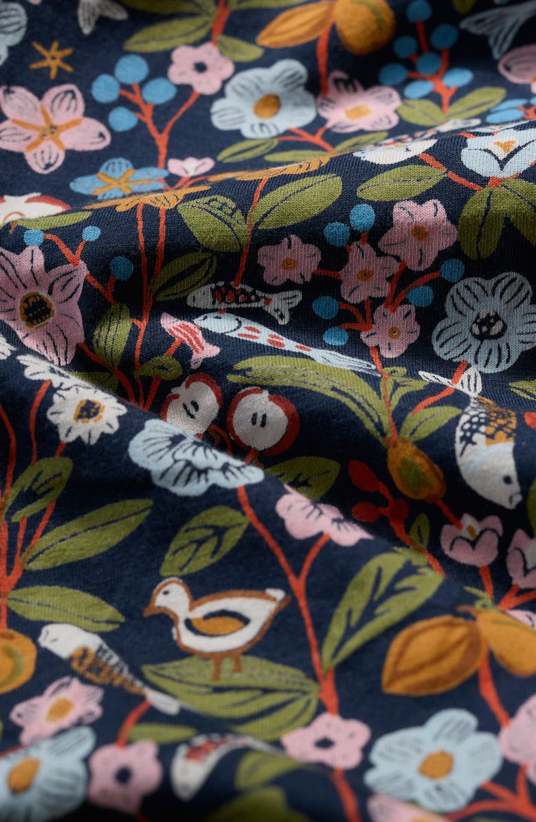 Seasalt Cornwall Cudden Print Organic Cotton Blend Midi Dress, Alternate, color, Still Life Maritime