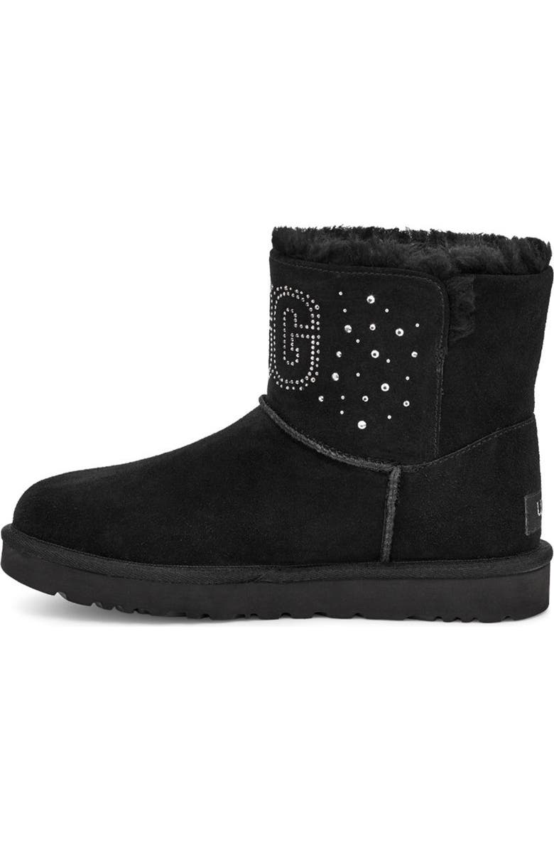 UGG<sup>®</sup> Classic Gem Faux Fur Lined Mini Boot, Alternate, color,
