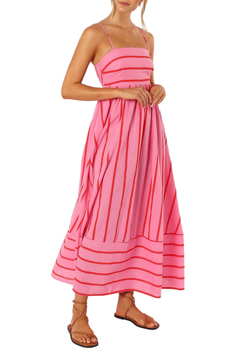 Pixie Maxi Dress, Alternate, color, PINK RED