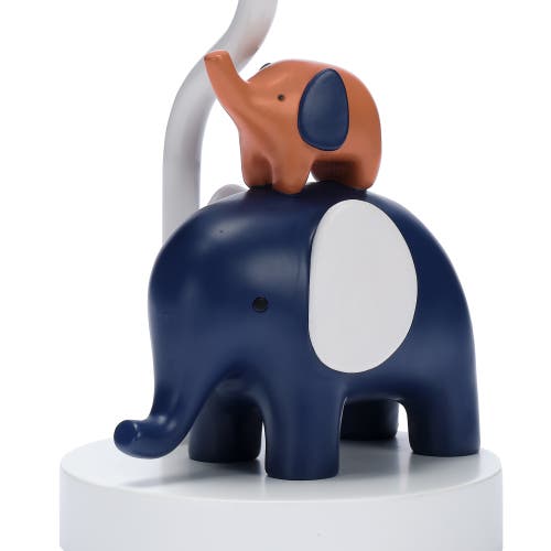 Lambs & Ivy Playful Elephant Nursery Lamp With Shade And Light Bulb In Blue