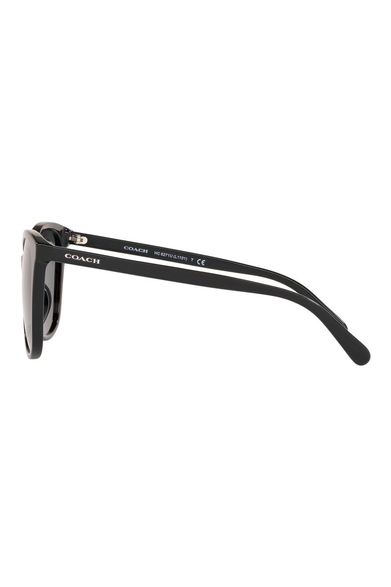 57mm Square Sunglasses, Alternate, color, BLACK