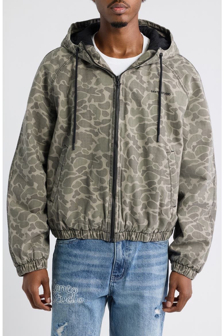 Loco Hooded Utility Jacket, Alternate, color, WOODLAND CAMO