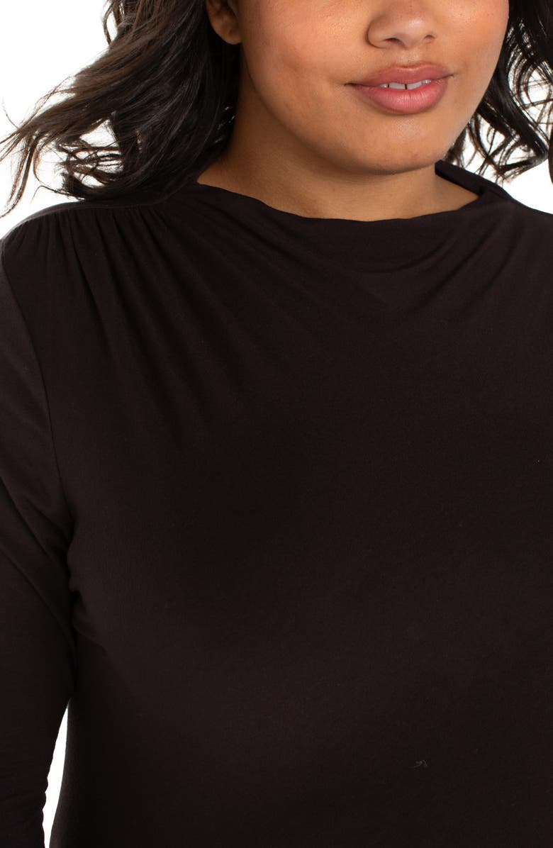 Liverpool Los Angeles Long Sleeve Ruched Jersey Top, Alternate, color, Java