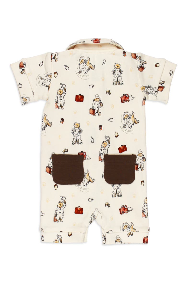x Paddington® Organic Cotton Romper, Alternate, color, ADVENTURE PADDINGTON