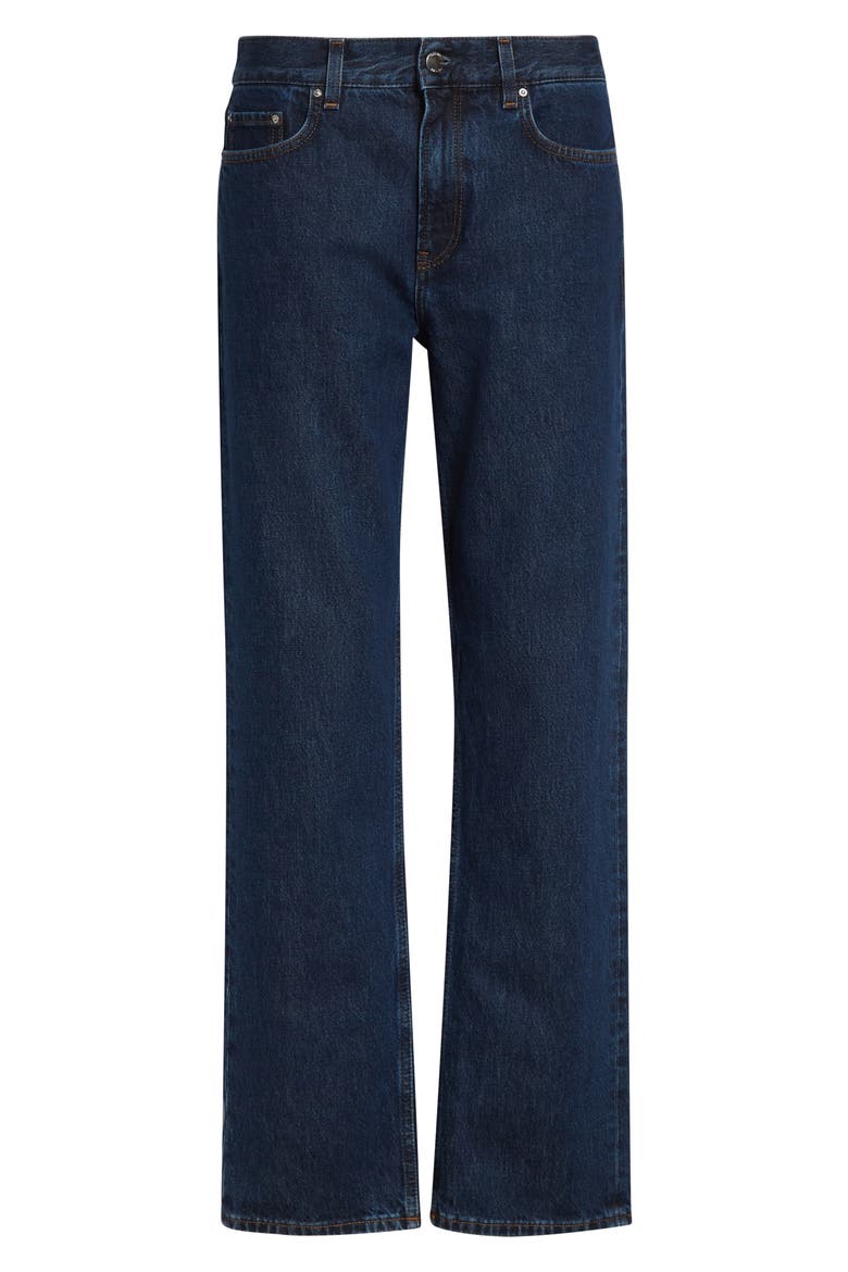 Low Rise Organic Cotton Denim Straight Leg Jeans, Alternate, color, INDIGO