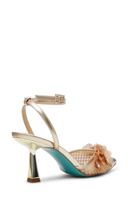 BETSEY JOHNSON BETSEY JOHNSON CARLI ANKLE STRAP POINTED CAP TOE PUMP