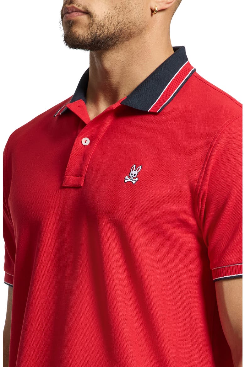 McCoy Piqué Pima Cotton Polo, Alternate, color, BRILLIANT RED