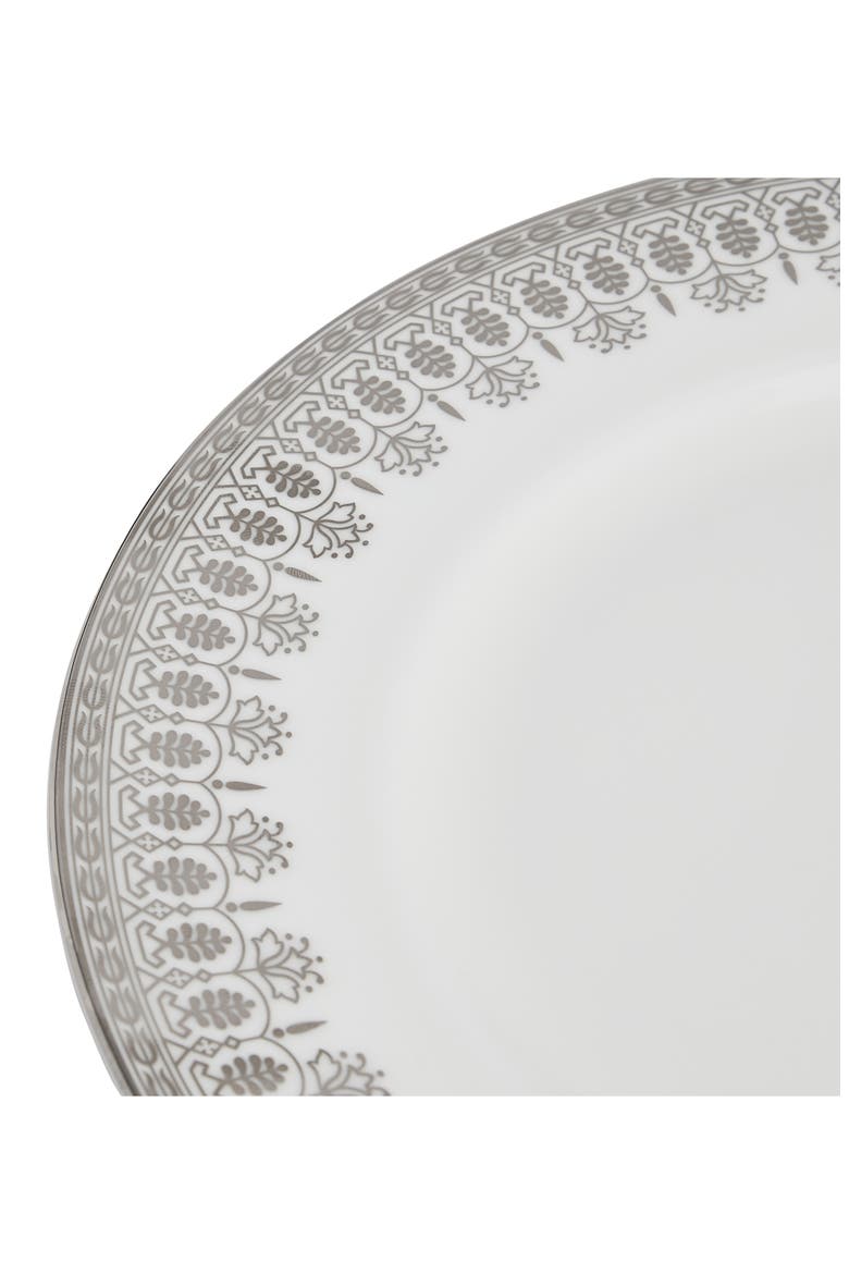 Silver Tonquin Bone China Plate, Alternate, color, SILVER