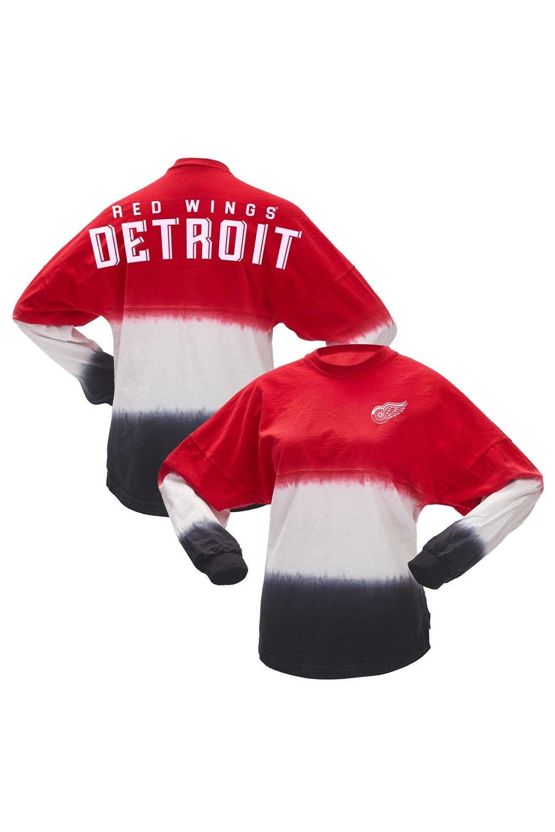 Women's Fanatics Branded Red/Black Detroit Red Wings Ombre Long Sleeve T-Shirt, Main, color, Red