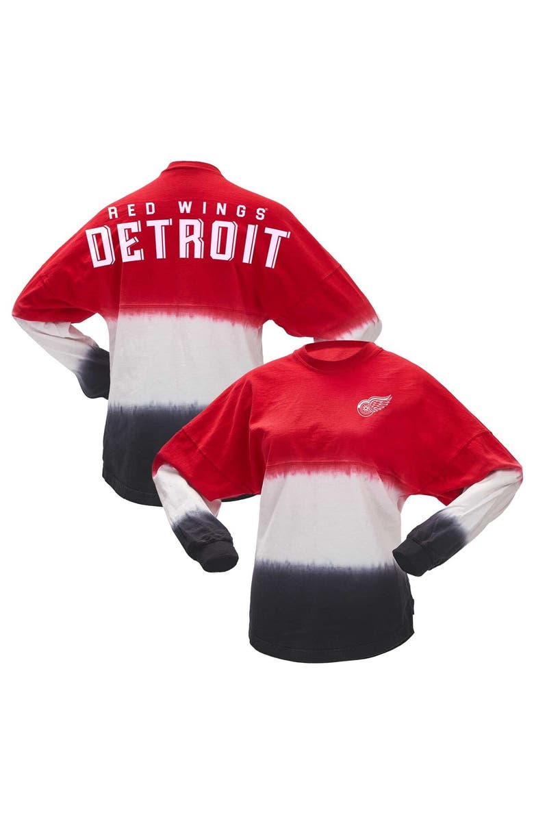 SPIRIT JERSEY Women's Fanatics Branded Red/Black Detroit Red Wings Ombre Long Sleeve T-Shirt, Main, color,