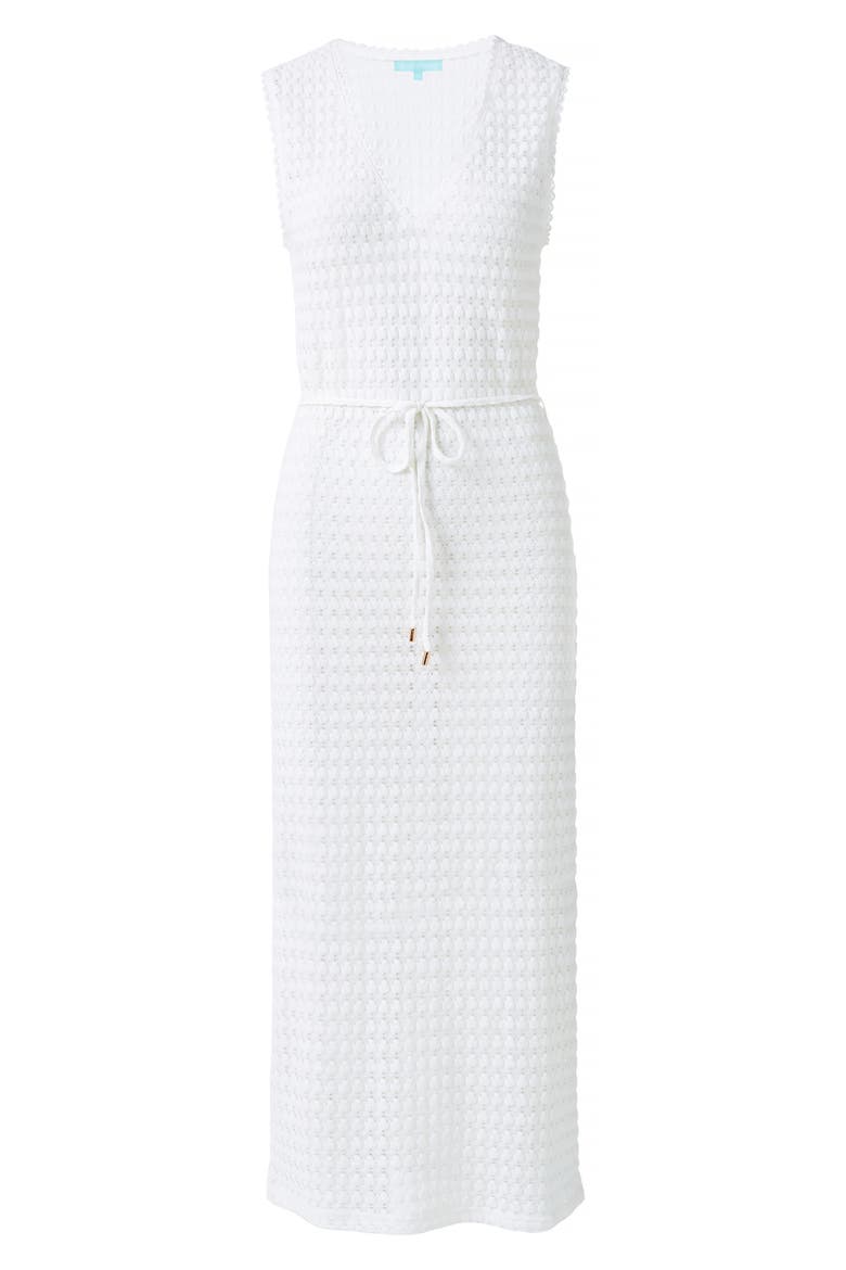 Annabel Open Stitch Cover-Up Dress, Alternate, color, WHITE