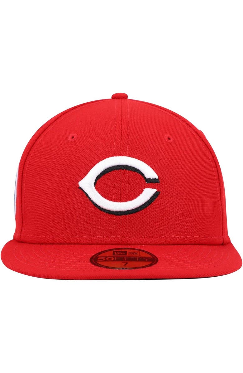 New Era Men's New Era Red Cincinnati Reds 9/11 Memorial Side Patch 59FIFTY Fitted Hat, Alternate, color, Red