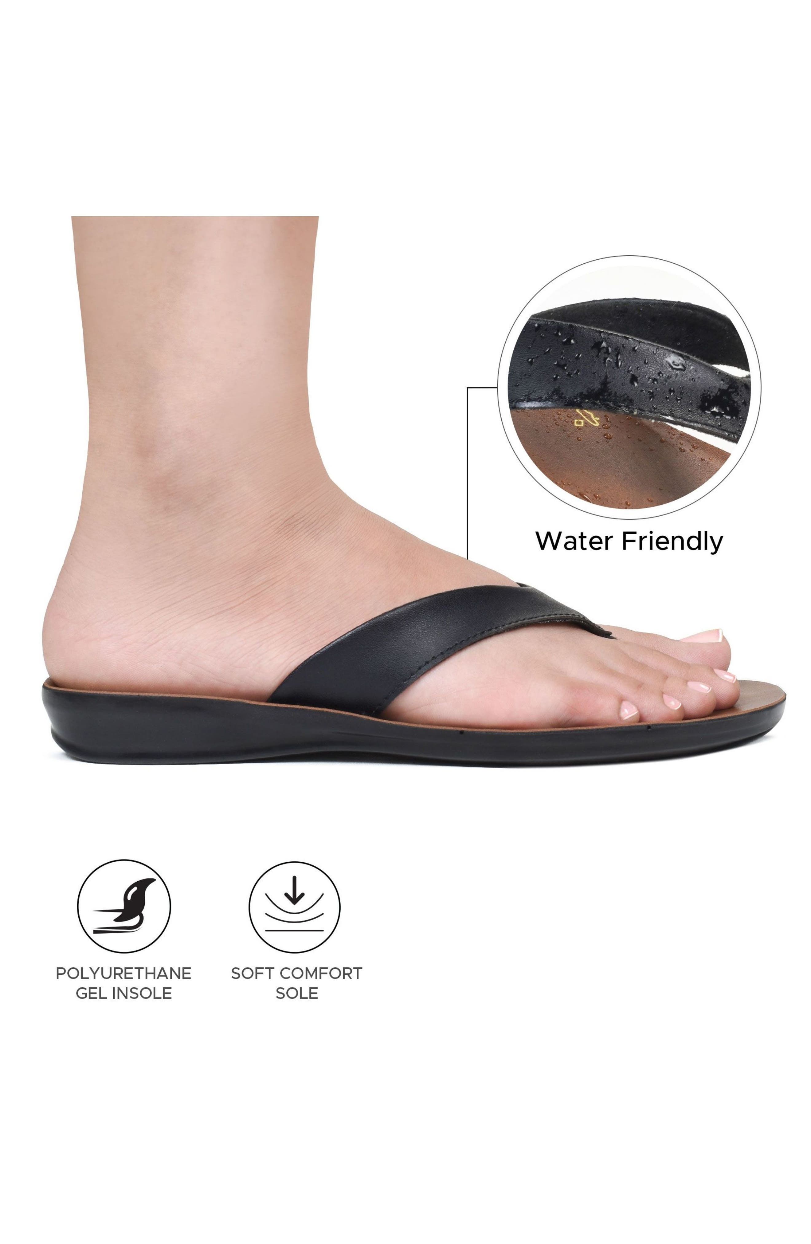 AEROSOFT Capri Comfortable Flip-Flop, Alternate, color, Black