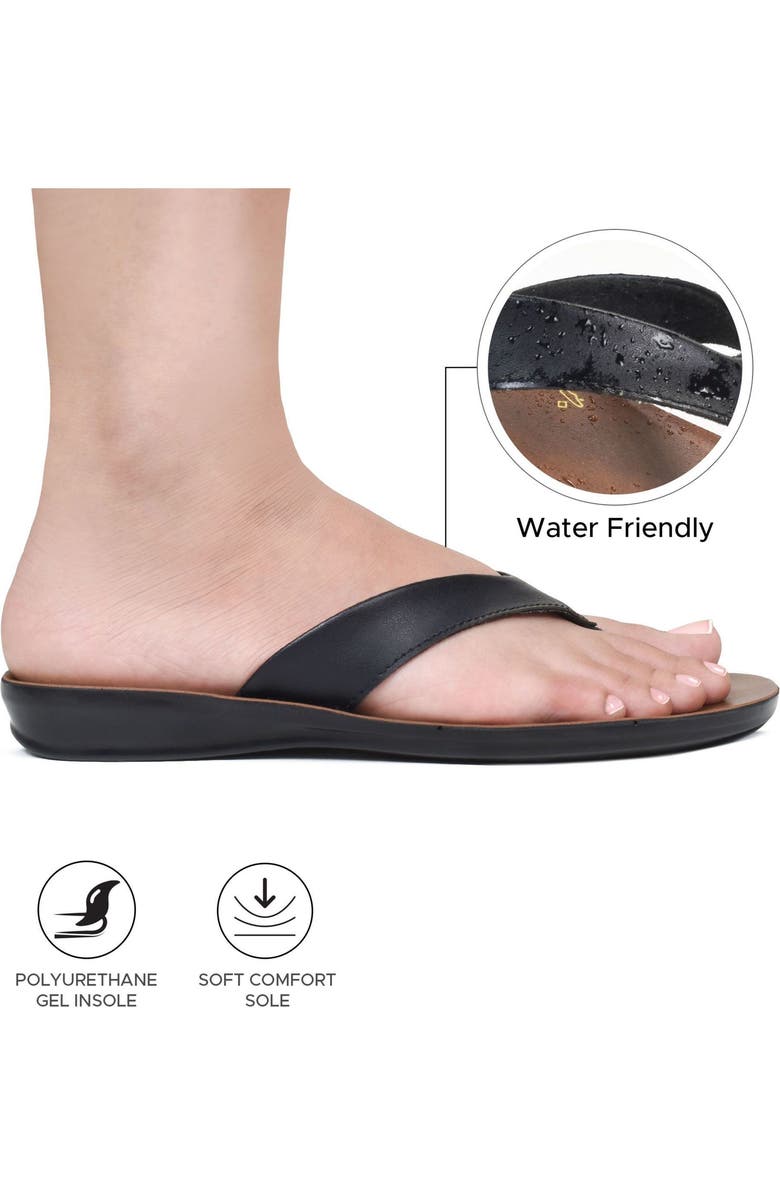 AEROSOFT Capri Comfortable Flip-Flop, Alternate, color, Black