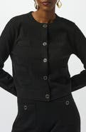 Joseph Ribkoff Crewneck Button Front Knit Jacket