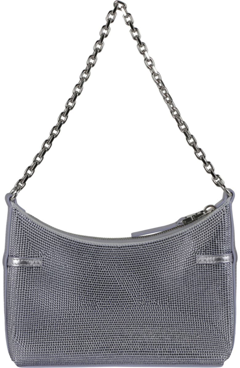 Givenchy Voyou Party Crystal Embellished Leather Shoulder Bag, Alternate, color, Lavender
