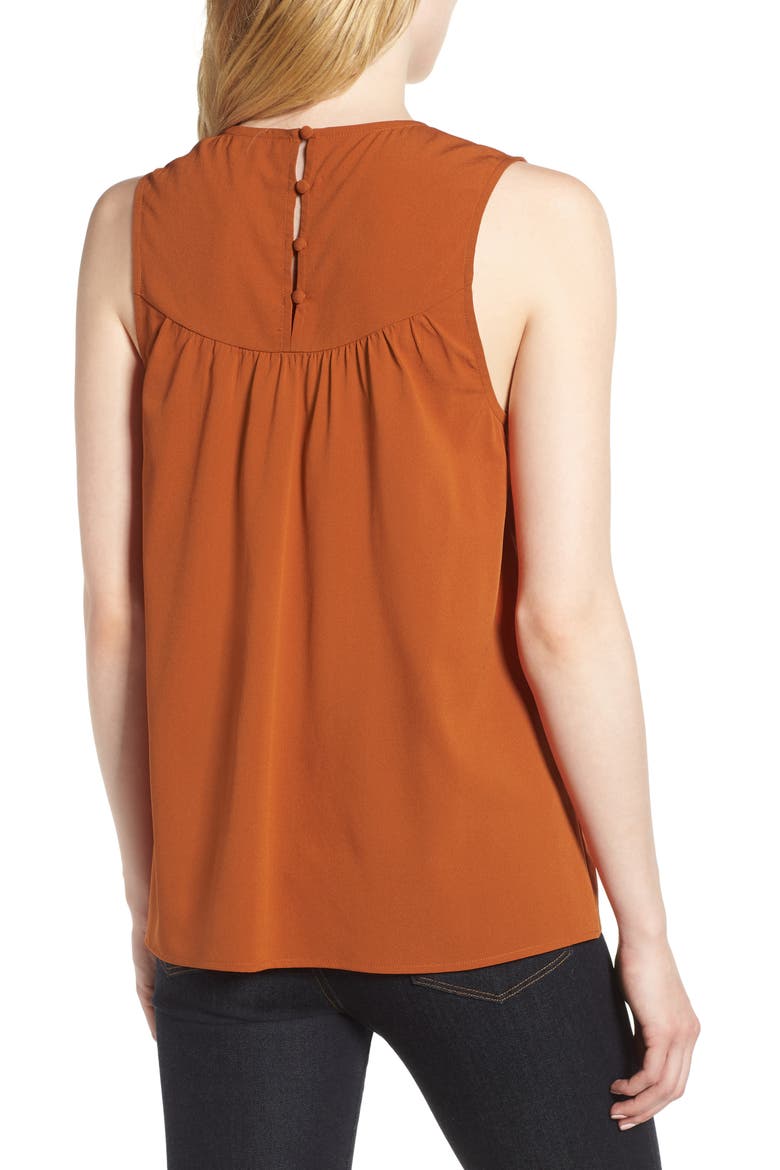 Lace Yoke Top, Alternate, color, RUST CIDER