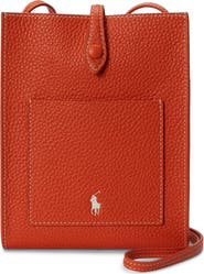 Polo Ralph Lauren Polo Play Pebble Leather Phone Crossbody Bag