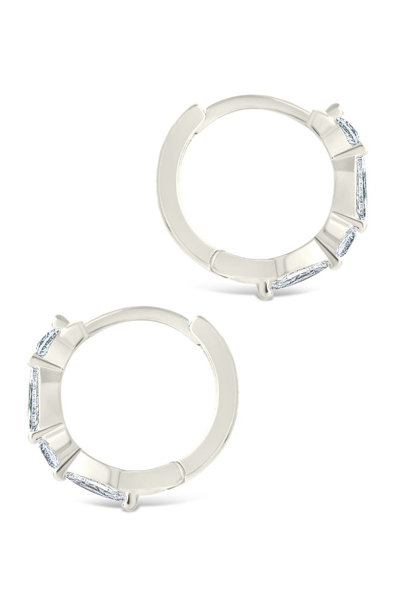 Sterling Forever Kensington Cubic Zirconia Hoop Earrings, Alternate, color, 