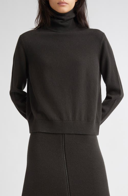 Johnstons Of Elgin Classic Cashmere Turtleneck Sweater In Black