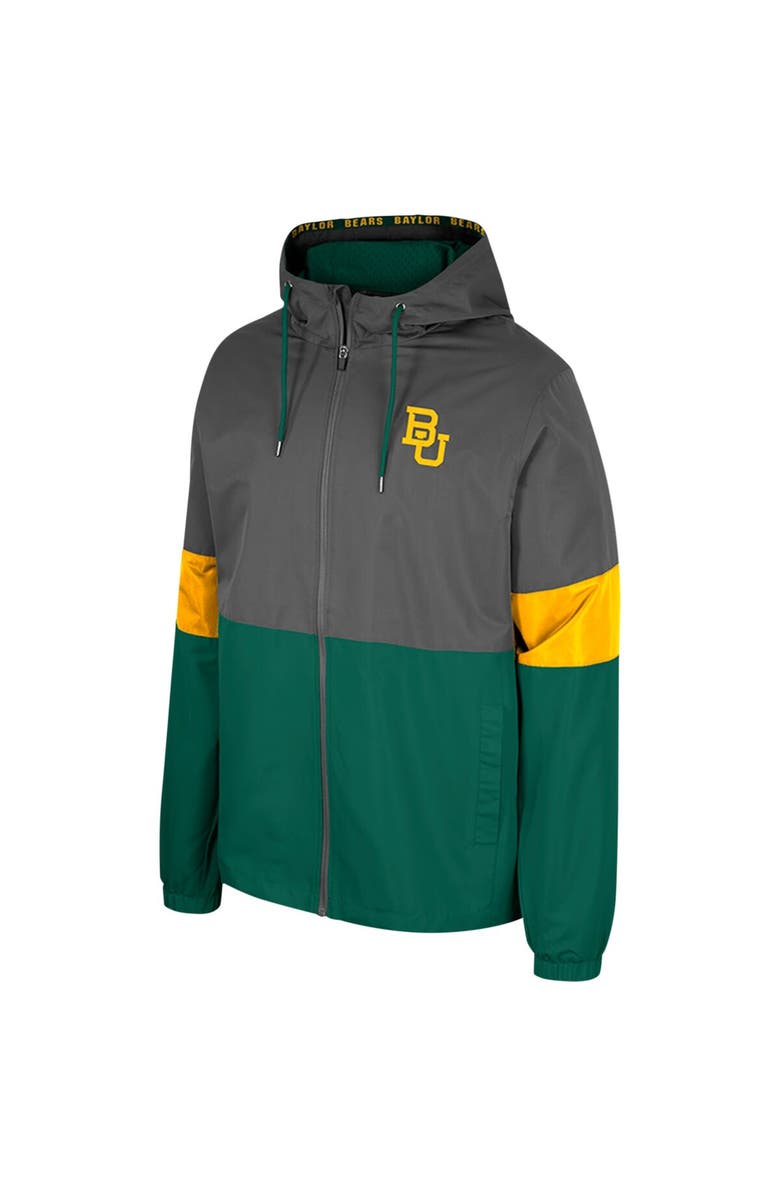 COLOSSEUM Men's Colosseum Charcoal Baylor Bears Miles Full-Zip Hoodie Jacket, Alternate, color, Charcoal