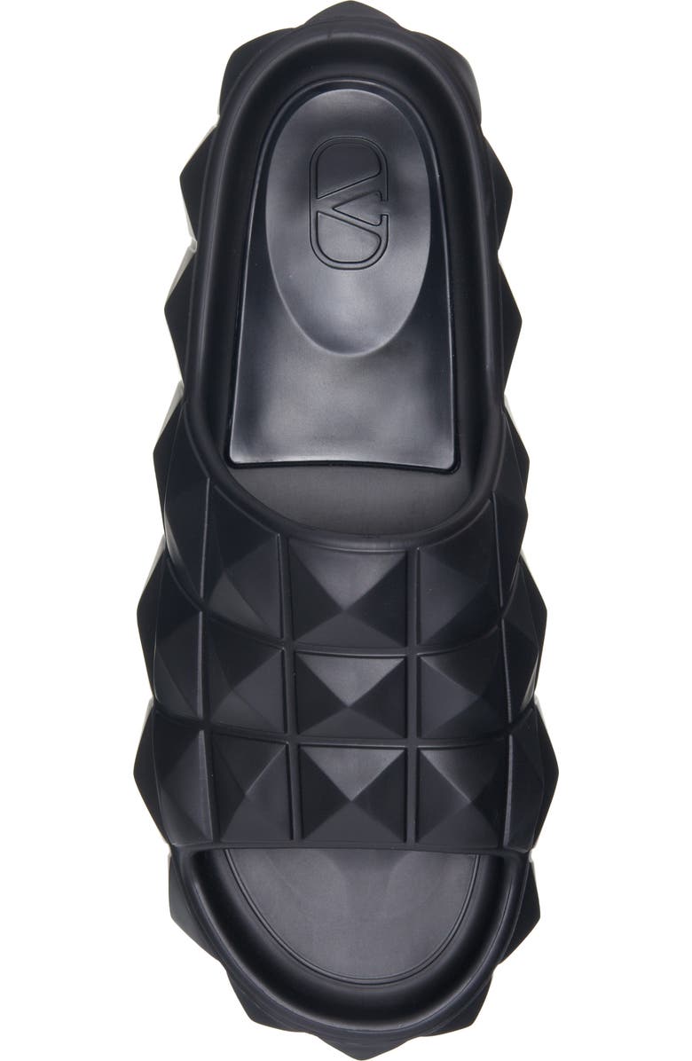 Valentino Garavani Roman Stud Turtle Slide Sandal, Alternate, color,