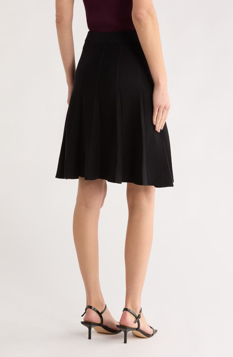 MAX STUDIO Pleated Sweater Miniskirt, Alternate, color, Black