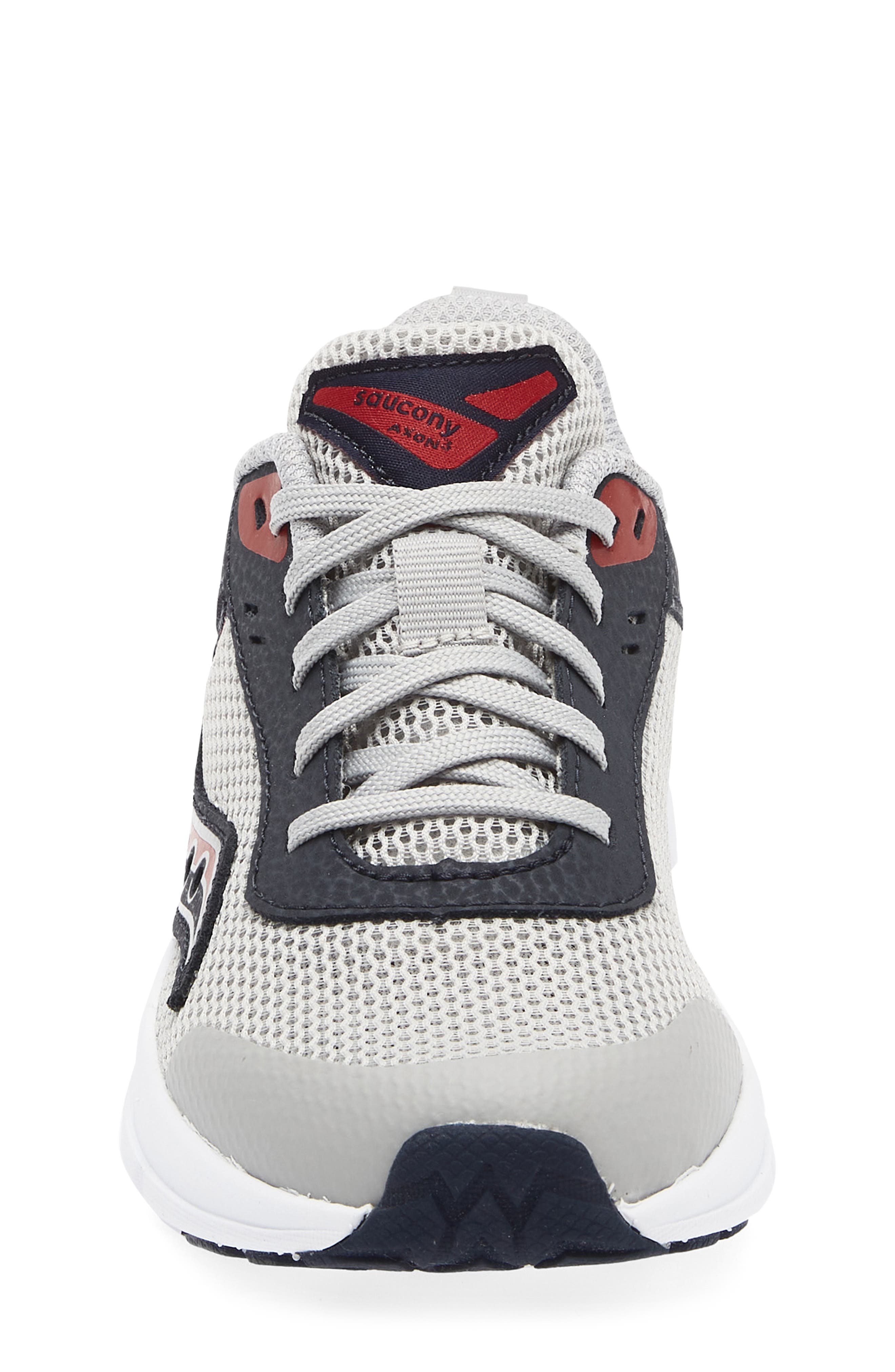 Saucony Kids' Axon KDZ Sneaker, Alternate, color, Grey/ Navy/ Red