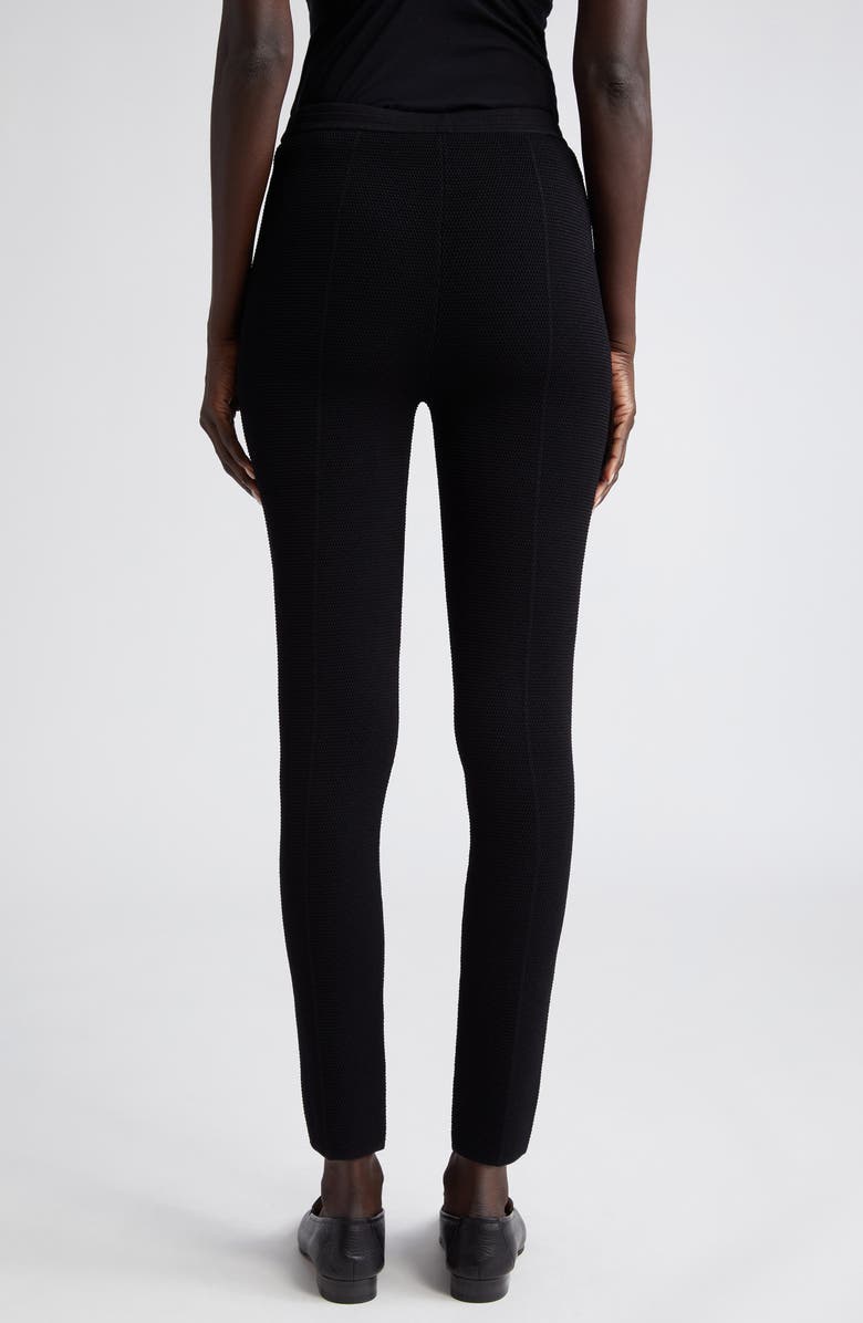 St. John Collection Stud Detail Stretch Piqué Leggings, Alternate, color,