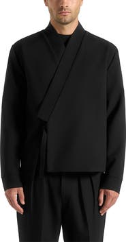 Manière De Voir Robin Textured Wrap Jacket