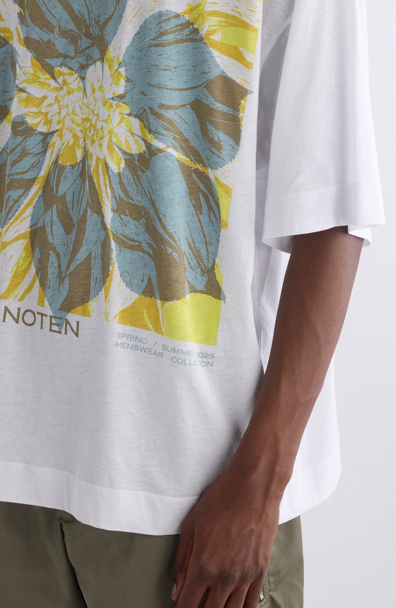 Dries Van Noten Huin Floral Oversize Cotton Graphic T-Shirt, Alternate, color,