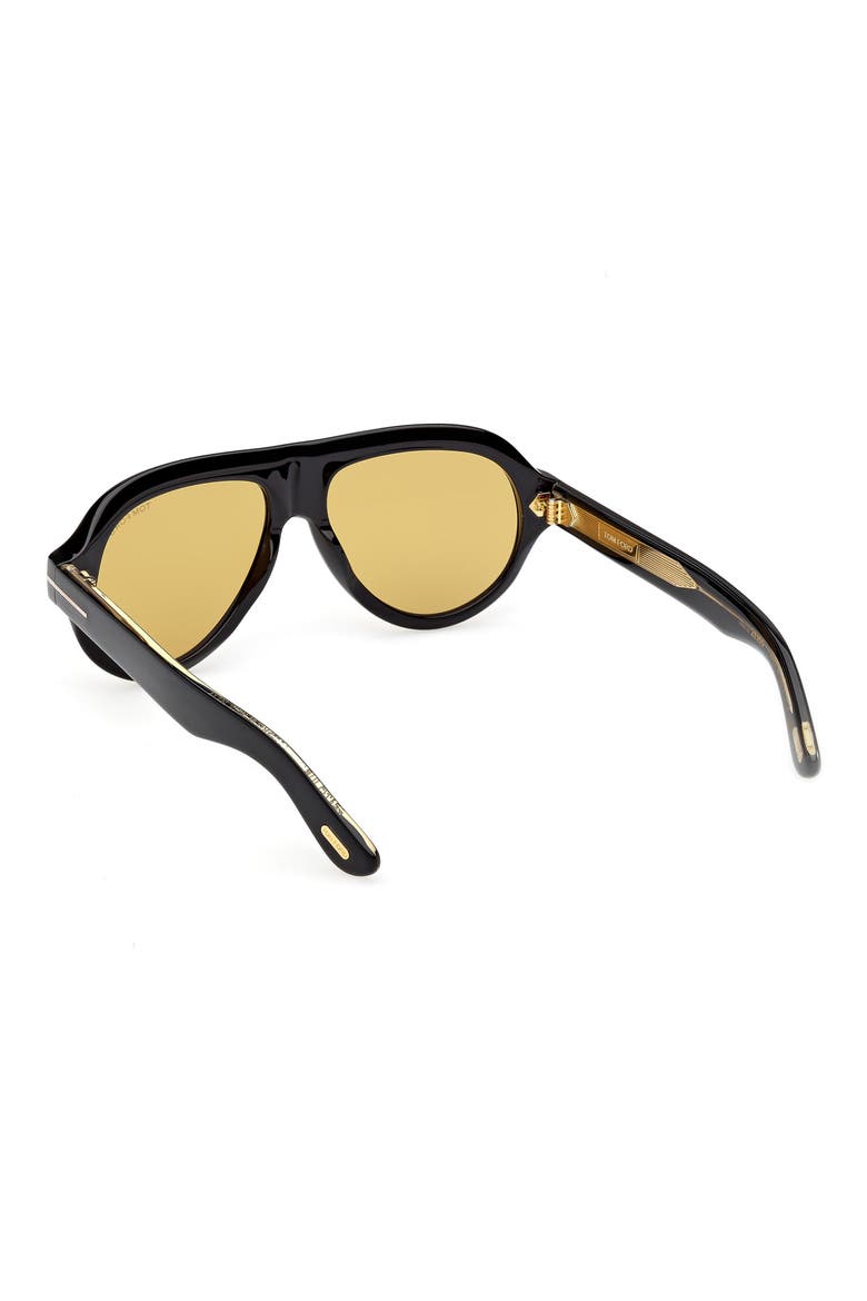 Icon 59mm Pilot Sunglasses, Alternate, color, SHINY BLACK / BROWN