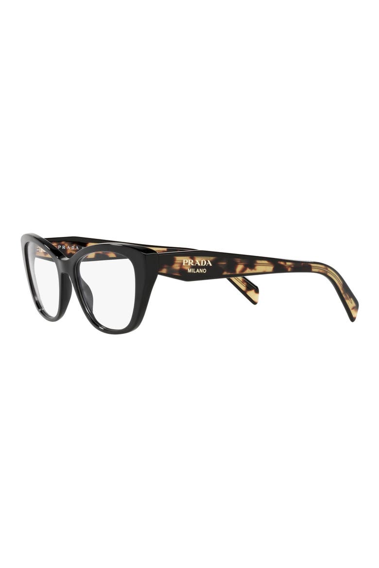 52mm Cat Eye Optical Glasses, Alternate, color, BLACK