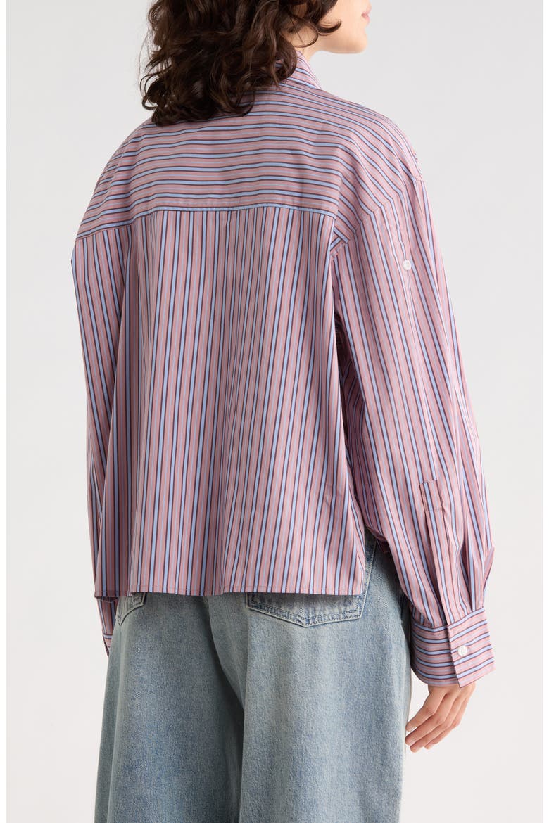 Crop Utility Shirt, Alternate, color, NOSTALGIA ROSE STRIPE