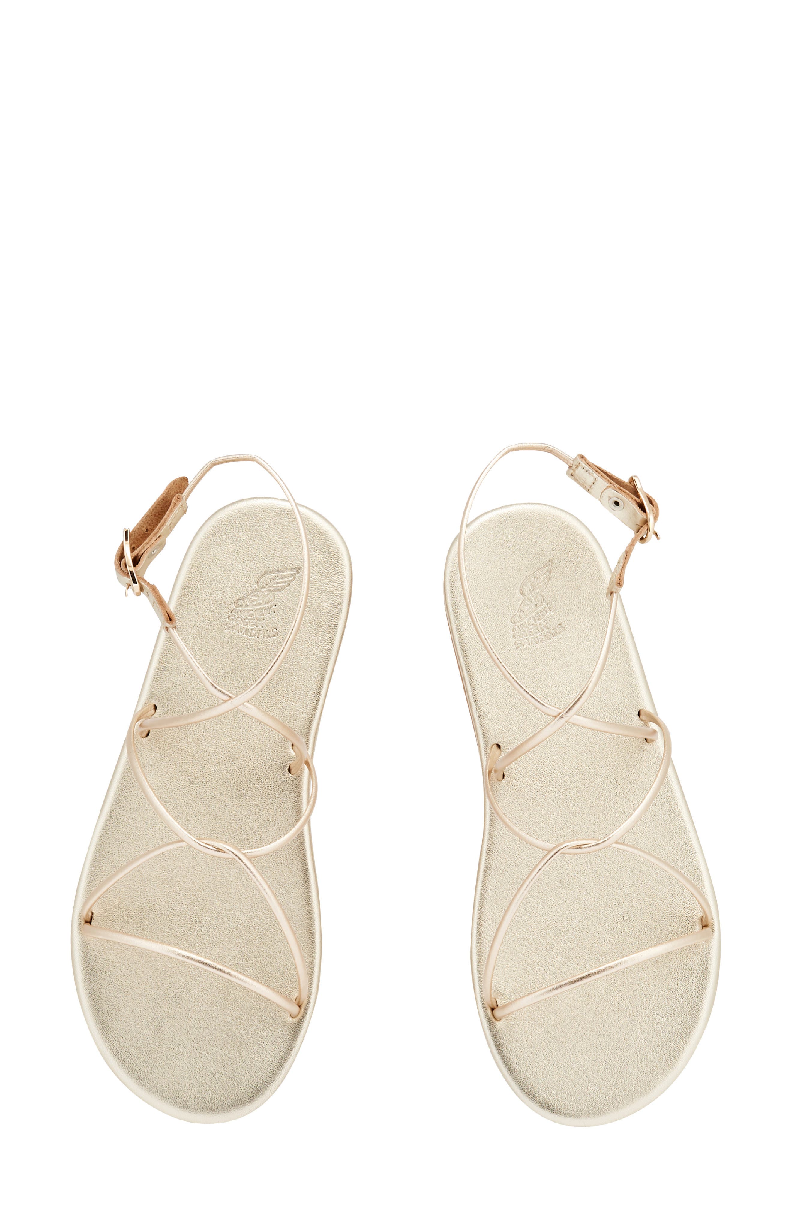 Ancient Greek Sandals Pixida Strappy Sandal, Alternate, color, Platinum