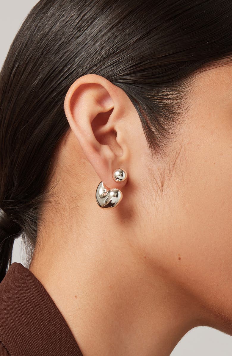 Jenny Bird Tome Medium Hoop Earrings, Alternate, color, High Polish Silver