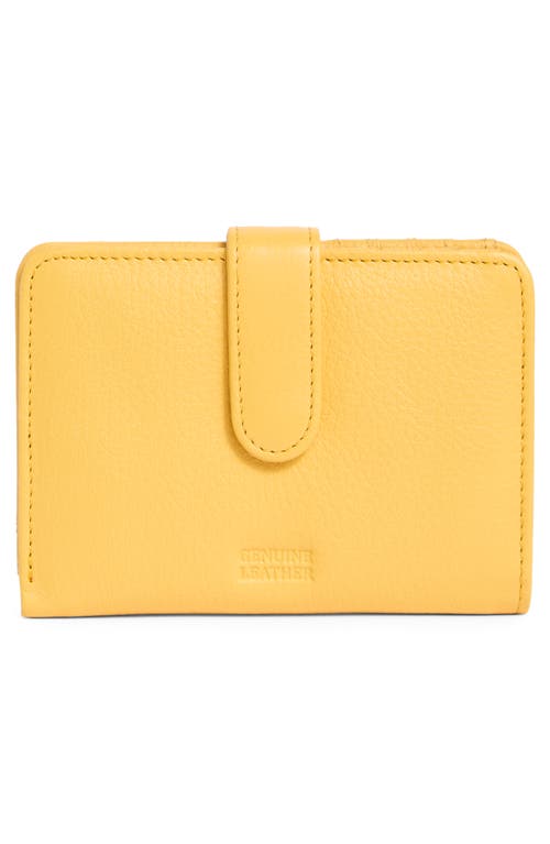 Mundi Small Leather Goods Campbell Leather Wallet In Yellow