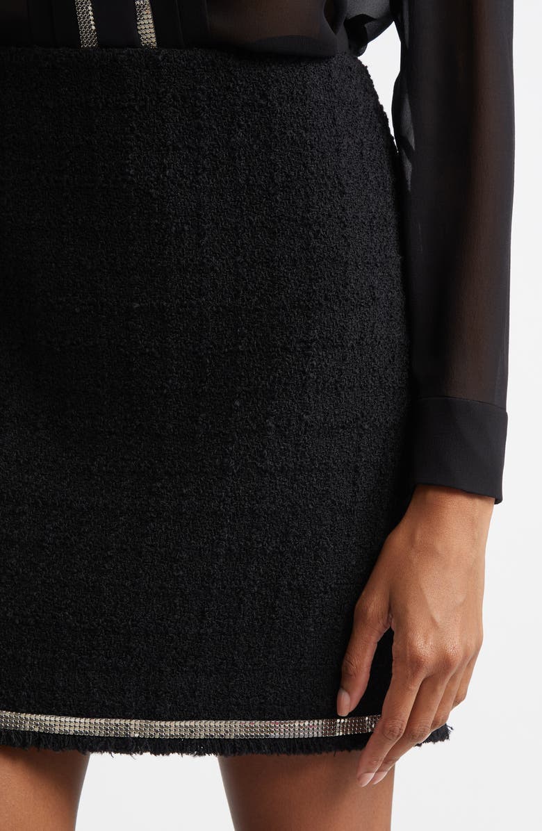 Versace Virgin Wool Blend Heritage Bouclé Tweed Miniskirt, Alternate, color, 