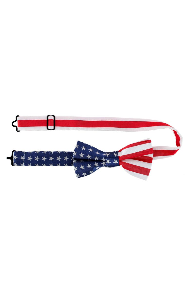 Trafalgar America's Old Glory Silk Bow Tie, Alternate, color, Red, White, And Blue