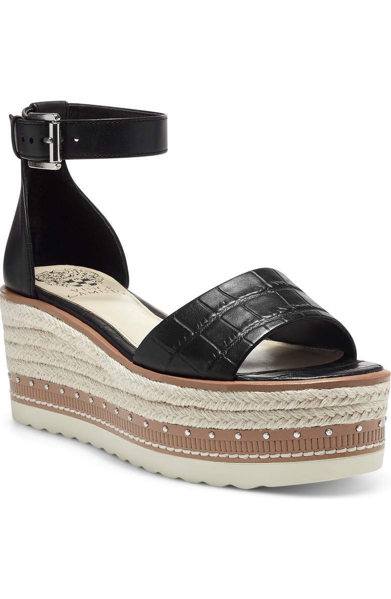 Vince Camuto Meestana Espadrille Leather Wedge Sandal, Main, color,