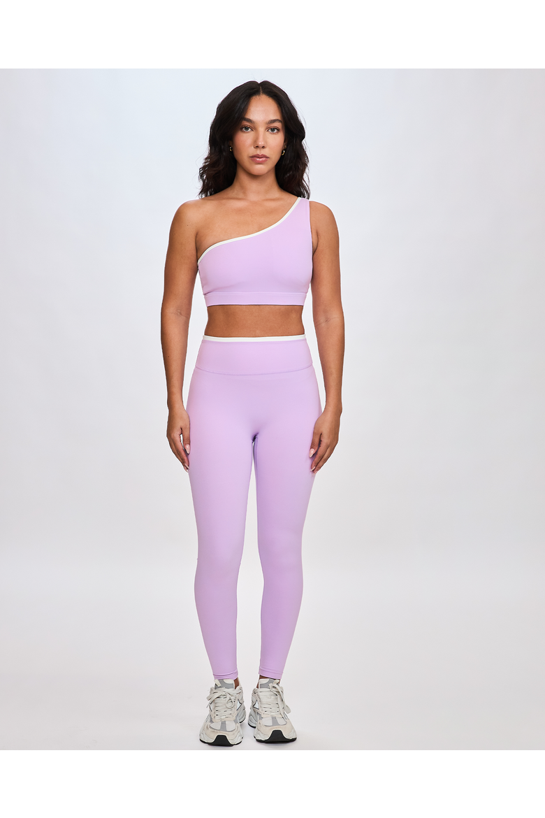 ReLuxe Isola One Shoulder Bra, Alternate, color, Lilac/White