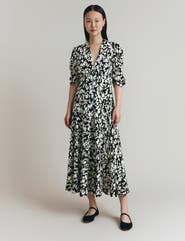 Ghost London Madi Crepe Floral Midi Dress