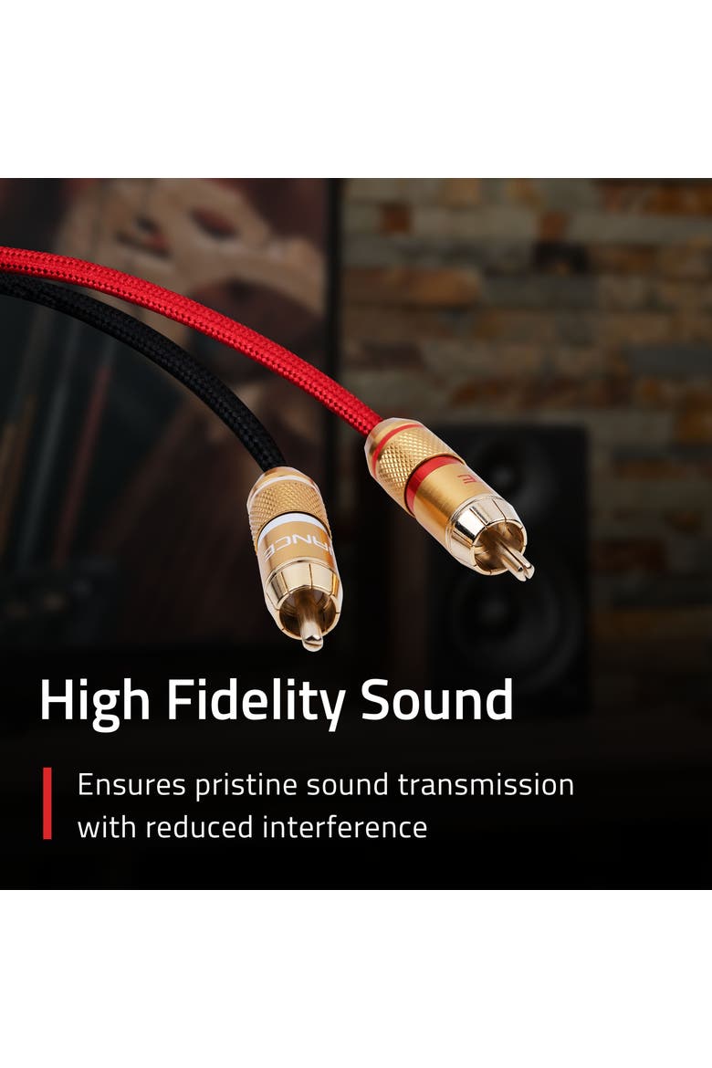RCA Cable, 2-Male to 2-Male RCA Audio Stereo- 6 Feet, Alternate, color, Gold