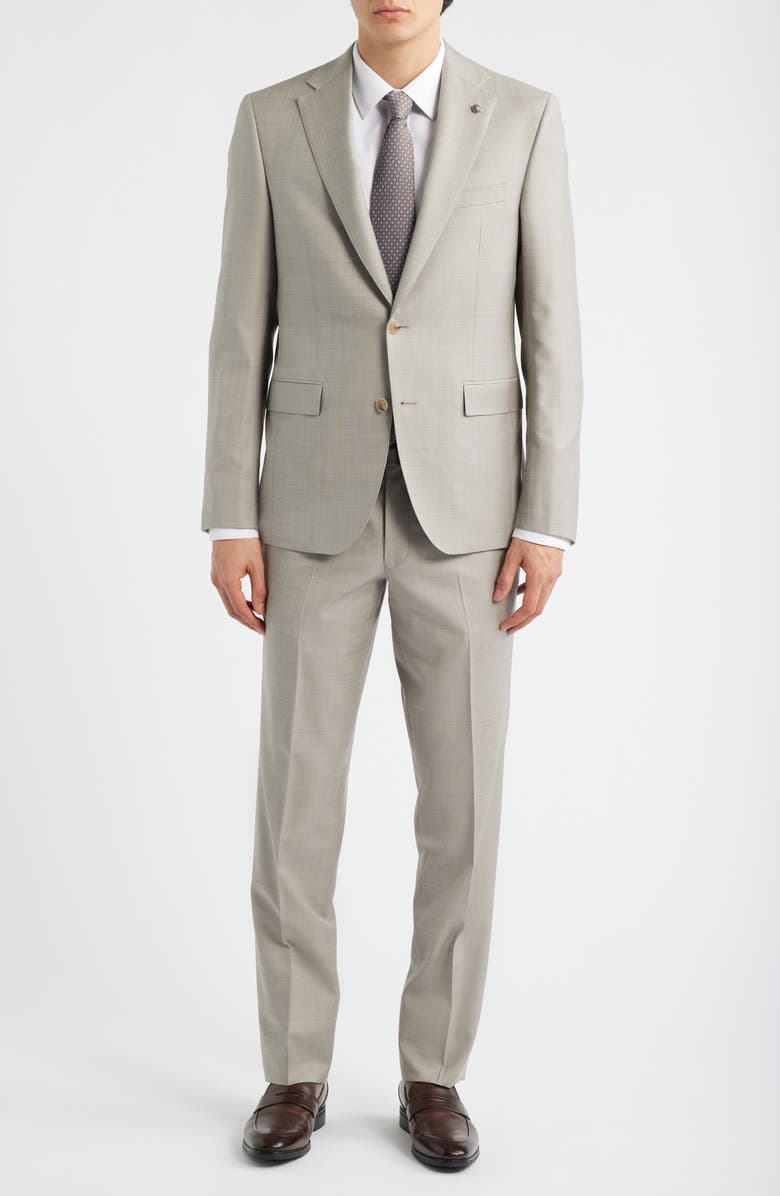 Jack Victor Esprit Tan Mélange Wool Suit, Alternate, color, Grey