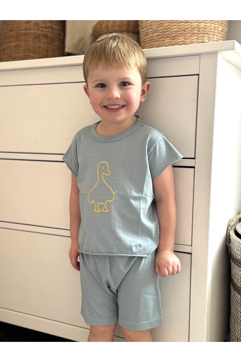 Cotton T-Shirt & Short Set - Baby, Alternate, color, Quack