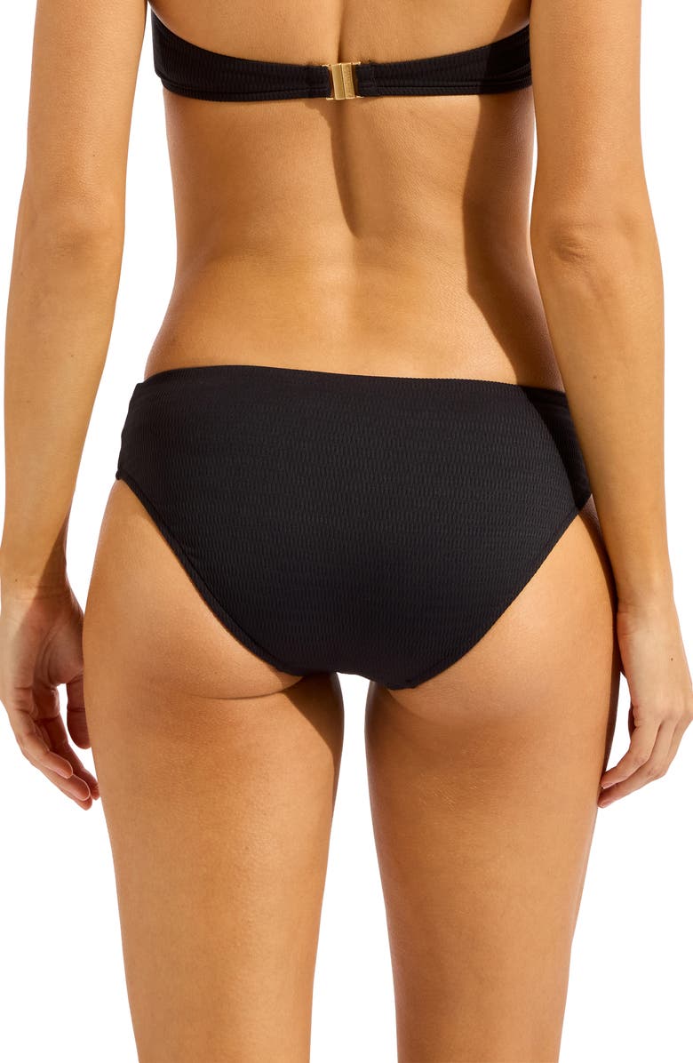 Seafolly Multi Strap Hipster Bikini Bottoms, Alternate, color, Black