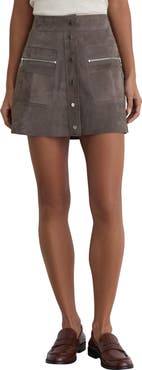 Reiss Tia Suede Miniskirt