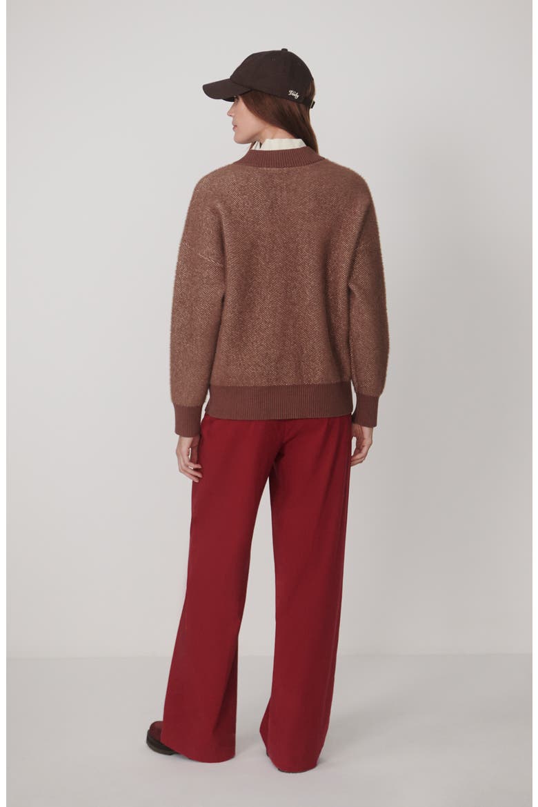 Zenia Full Zip Knit Jacket, Alternate, color, NUTMEG