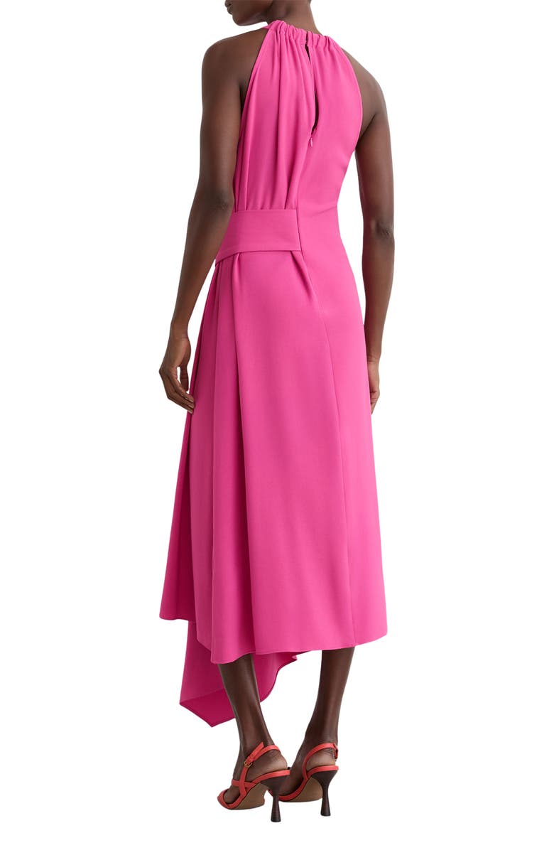 Reiss Maeve Sleeveless Asymmetric Midi Dress, Alternate, color, Raspberry Pink